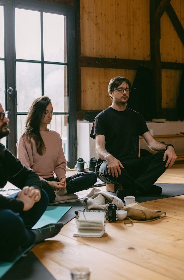 Sharing circle at the Tauhaus retreat