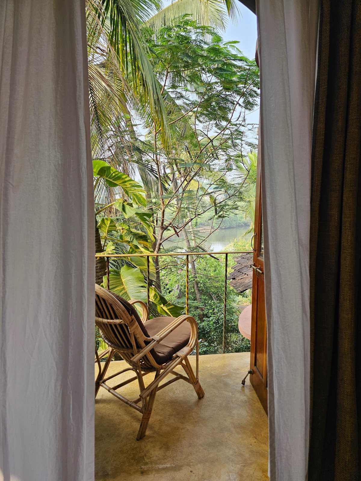 Private balcony overlooking the palms